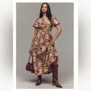 Anthropologie Maeve Somerset Dress - Pink Print - Size M